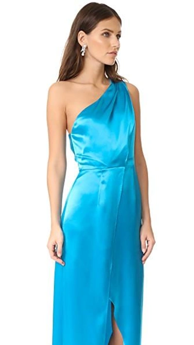 Shop Zac Posen Stacy Gown In River Blue
