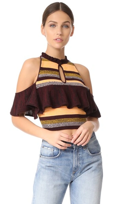 Apiece Apart Striped Cotton-blend Knit Top In August Sky Stripe