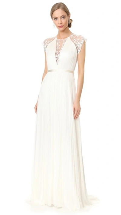 Catherine Deane Zoe Gown In Oyster