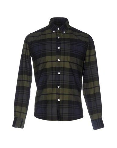 Shop Saturdays Surf Nyc Checked Shirt In Military Green