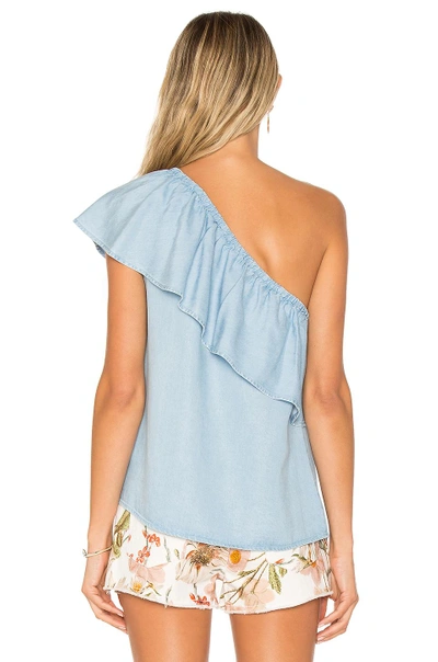Shop 7 For All Mankind One Shoulder Top In Rio Vista Blue