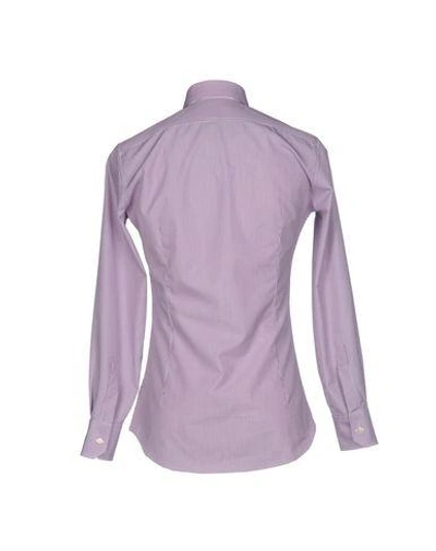 Shop Dsquared2 Striped Shirt In Deep Purple