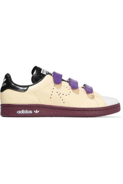 Adidas Originals + Raf Simons Stan Smith Color-block Perforated Leather Sneakers