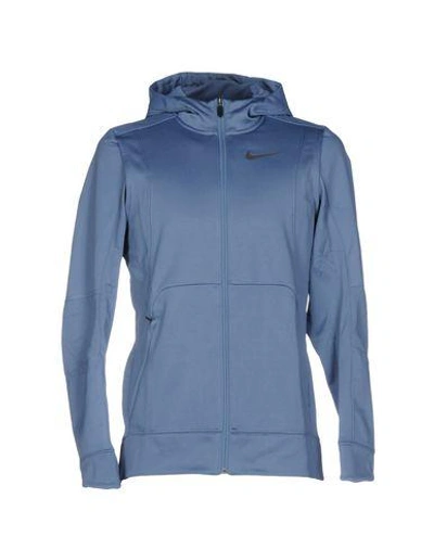 Shop Nike Hooded Sweatshirt In Pastel Blue