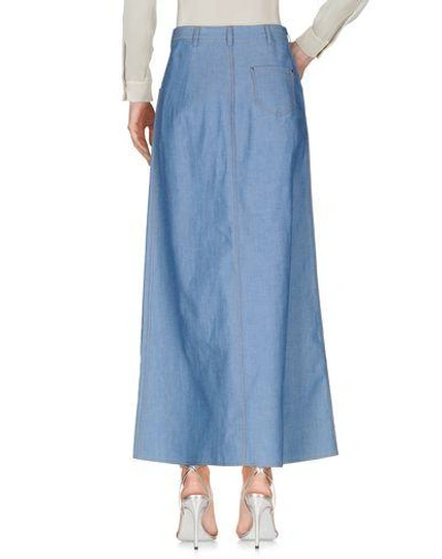 Shop Alessandra Rich Long Skirt In Blue