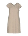 Intropia Short Dress In Beige