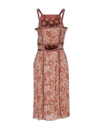 Shop Bottega Veneta Knee-length Dress In Pastel Pink