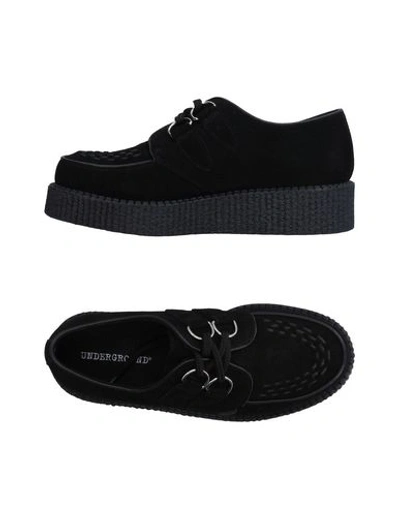 Underground Lace-up Shoes In Black