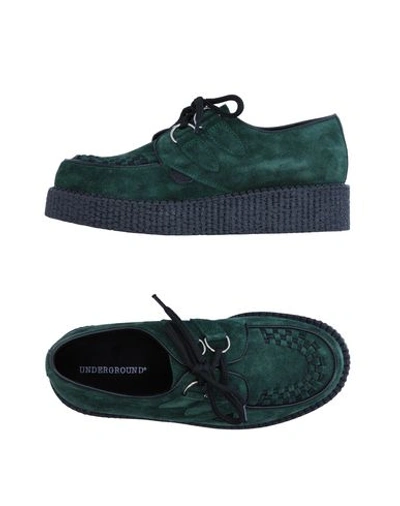 Underground Lace-up Shoes In Green