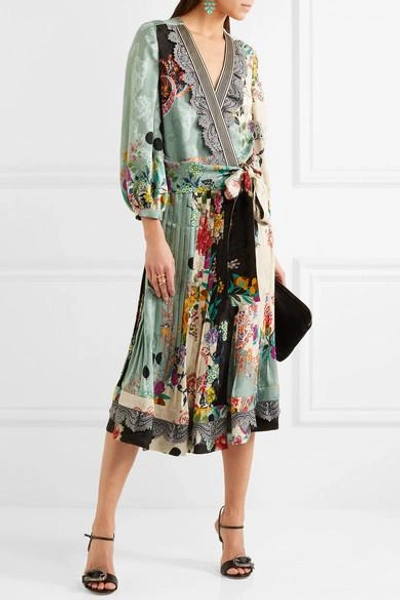 Etro Printed Jacquard Wrap Dress | ModeSens