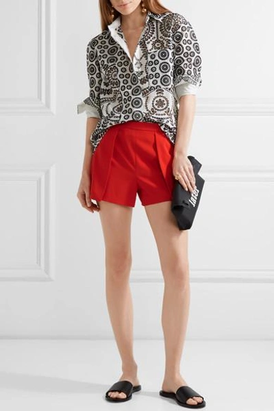 Shop Alice And Olivia Larissa Draped Crepe Shorts