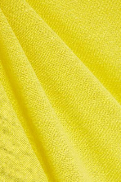Jil Sander Linen, Cashmere And Silk-blend Sweater In Yellow | ModeSens
