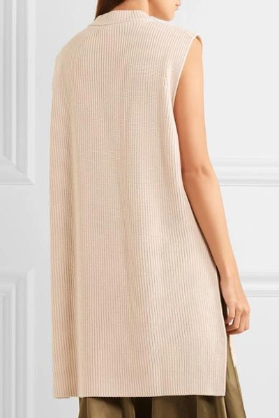 Shop Jil Sander Oversized Cotton, Silk And Cashmere-blend Sweater