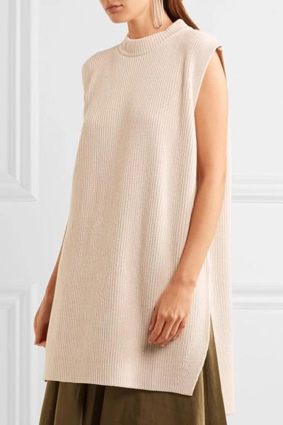 Shop Jil Sander Oversized Cotton, Silk And Cashmere-blend Sweater
