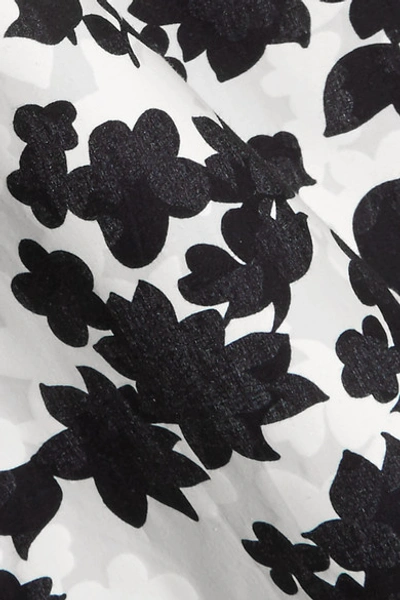 Shop Jil Sander Floral-print Cotton-poplin Midi Skirt
