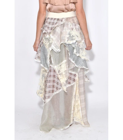 Shop Zimmermann Multicolor Spliced 'cavalier' Plaid Skirt