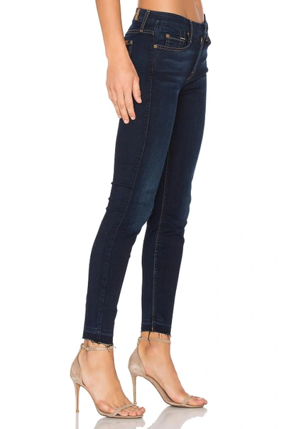 Shop 7 For All Mankind The Ankle Released Hem Skinny In Tranquil Blue