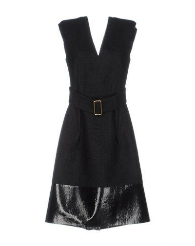 Shop Calvin Klein Collection Knee-length Dresses In Black