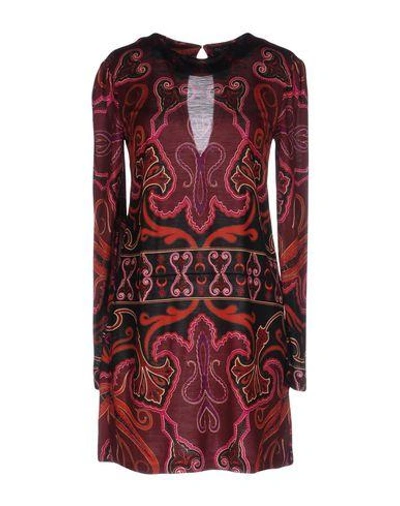 Shop Rachel Zoe Short Dress In Maroon