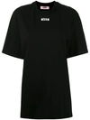 Msgm Logo Printed T-shirt In Black