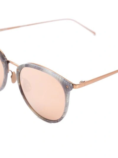 Shop Linda Farrow Round Sunglasses - Grey
