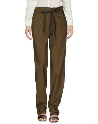 Adam Lippes Casual Trousers In Military Green