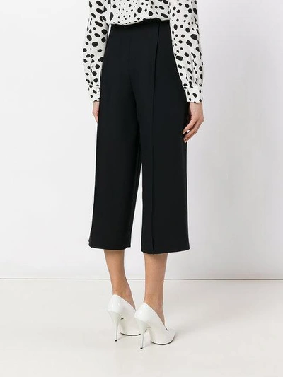 Shop Fendi Tailored Cropped Trousers In Black