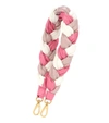 MIU MIU BRAIDED LEATHER SHOULDER STRAP,P00264990