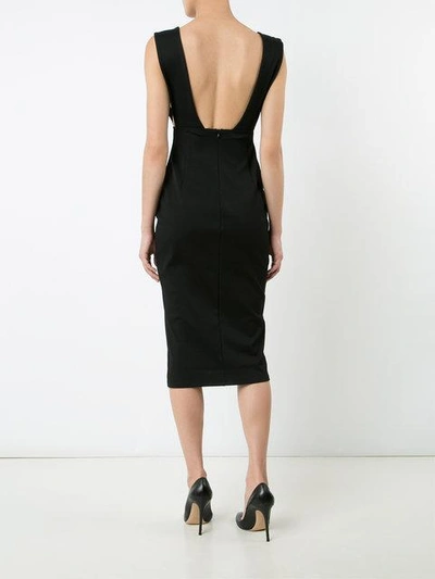 Shop Fleur Du Mal Suspender Low-neck Dress In Black