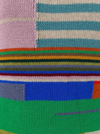 Shop Marni Block Stripe Cape Sleeve Sweater