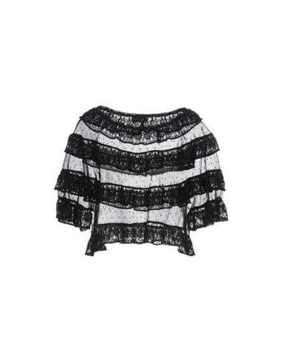 Shop Red Valentino Blouses In Black