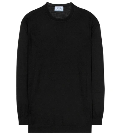 Prada Virgin Wool Sweater In Black