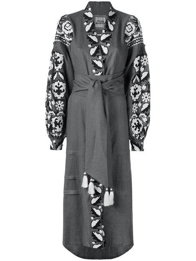 Shop Yuliya Magdych 'royal Garden' Dress In Grey