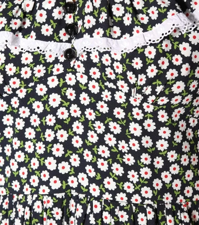 Shop Miu Miu Floral-printed Dress In Talco