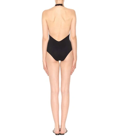 Shop Karla Colletto Halter Swimsuit In Black