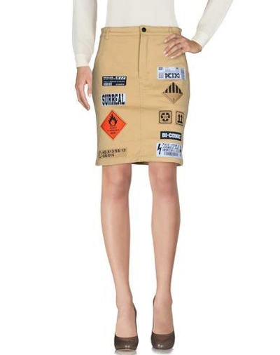 Shop Ktz Knee Length Skirt In Sand