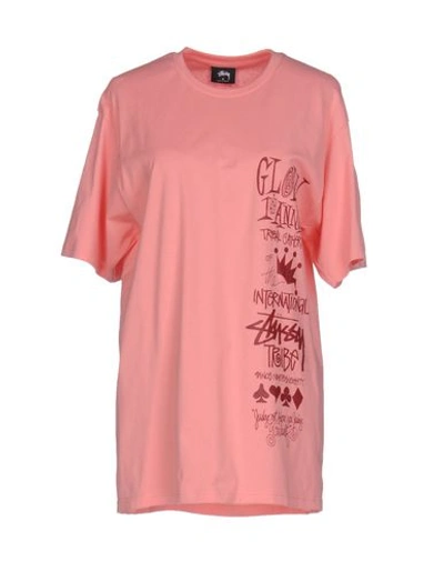 Stussy T-shirt In 粉红色