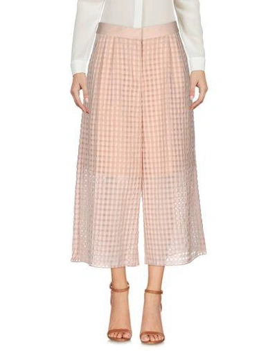 Tibi Cropped Trousers & Culottes In 米色