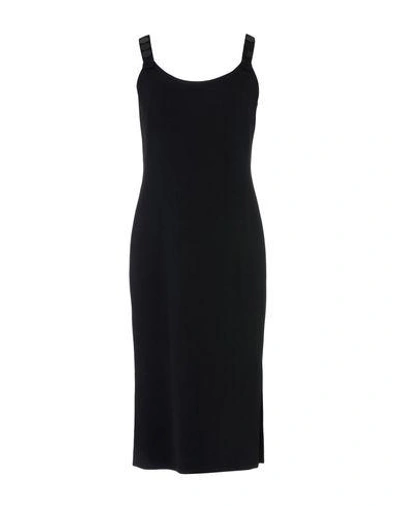 Maiyet Open-back Sleeveless Slip Dress, Black