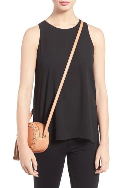 Shop Kate Spade Devoe Street Tinley Leather Crossbody Bag In Masala