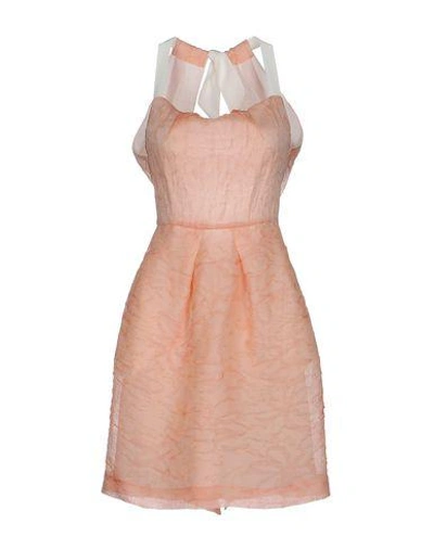 Roland Mouret Short Dress In Salmon Pink