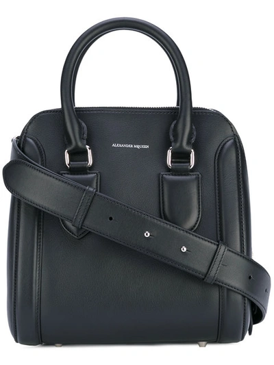 Alexander Mcqueen Medium Heroine Leather Satchel - Black