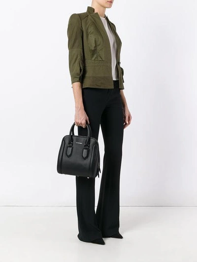 Alexander Mcqueen Medium Heroine Leather Satchel - Black