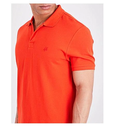 Shop Vilebrequin Palatin Cotton-piqué Polo Shirt In Red