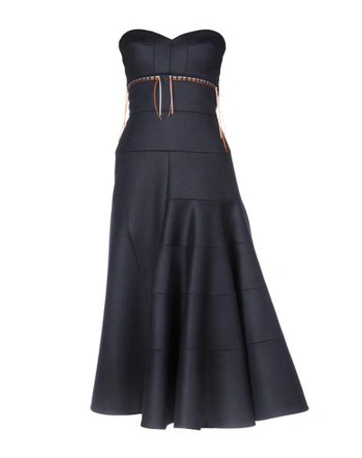 Victoria Beckham Knee-length Dress In Dark Blue