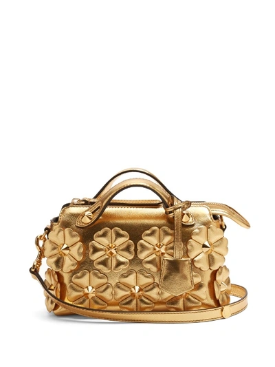 Fendi By The Way Mini Leather Cross-body Bag In Gold