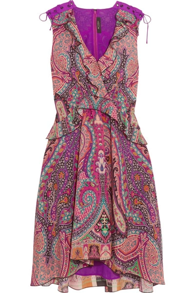 Etro Ruffled Floral-print Silk Dress