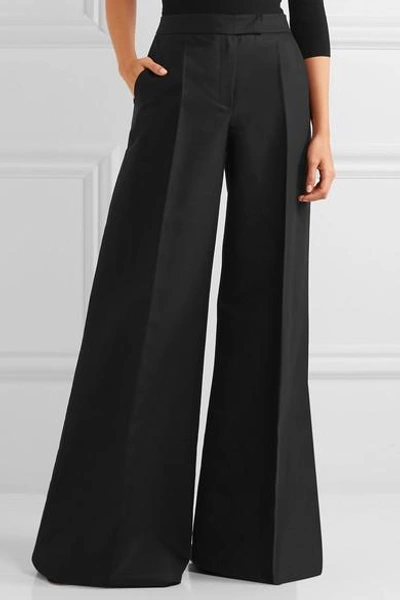 Shop Antonio Berardi Cotton And Wool-blend Wide-leg Pants