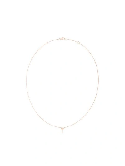 Shop Alinka 't' Pendant Necklace In Metallic