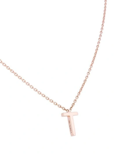 Shop Alinka 't' Pendant Necklace In Metallic